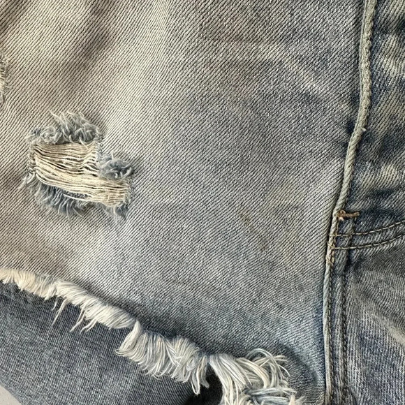 One Teaspoon Sun Blue Le Wolves Cut Off Jean Shorts - Picture 9 of 9